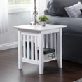 thumbnail image 1 of AFI Mission Solid Wood Contemporary End Table in White, 1 of 7