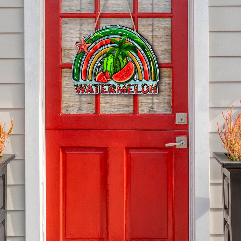 Sweet Summer Front Door Sign Summer Rainbow Sign Door Decor for