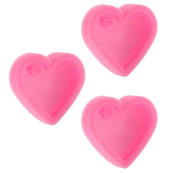 Soimiss Heart Shape Silicone Moulds for DIY Crafts 3Pcs
