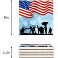 thumbnail image 3 of FMSHPON Independence Day American Flag Set of 6 Coaster for Drinks, Absorbent Ceramic Stone Coasters Cup Mat with Cork Base for Home Kitchen Room Coffee Table Bar Decor, 3 of 4