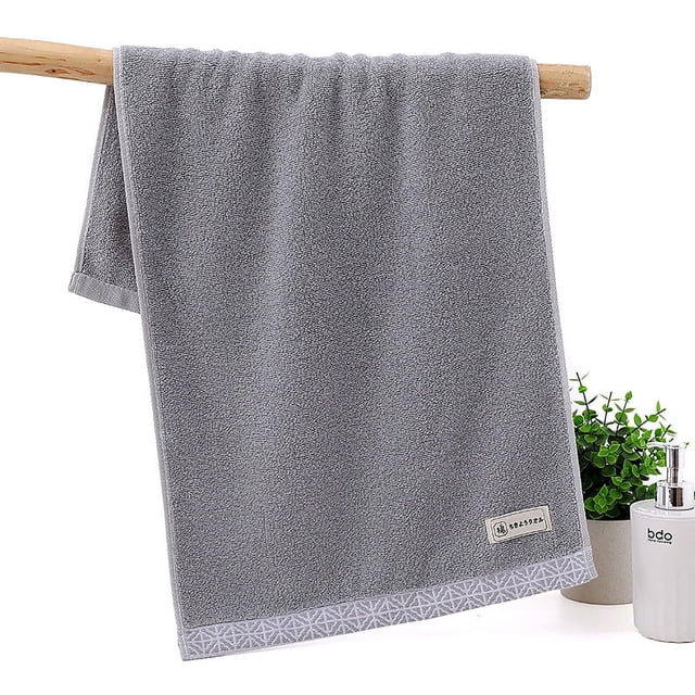 Nvzi 6 toallas de baño de algodón puro, toalla de mano de algodón suave para el hogar, súper suave, altamente absorbente para ducha, piscina, toalla de mano de 13,39 x 29,53 pulgadas (gris)
