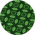 thumbnail image 1 of Ahgly Company Indoor Round Patterned Dark Forest Green Area Rugs, 4' Round, 1 of 6