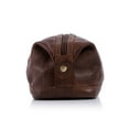 thumbnail image 3 of KomalC Genuine Unisex Vintage Vanity Dopp Kit - Travel Toiletry Bag Shaving for Men and Women (Brown), 3 of 4