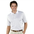 thumbnail image 1 of Monterey Club Men's Pennant Stripe Texture Golf Polo Shirt #1638, 1 of 2