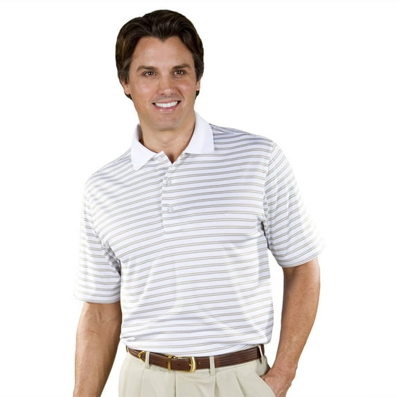 Monterey Club Men's Pennant Stripe Texture Golf Polo Shirt #1638