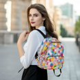 thumbnail image 6 of FORMRS Mini Backpack Purse for Women Travel Daypack Casual Shoulder Bag, Purple Colorful Circles, 6 of 7