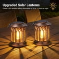 thumbnail image 3 of Paquete de 4 linternas solares WDTPro, impermeables, 26 x 13 x 16 cm, color cobre, 3 of 7
