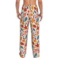 thumbnail image 3 of Goofa Autumn Leaves Pattern Printed Soft Pajama Pants for Men, Wide Leg Comfy Casual Lounge Yoga Pants-Medium, 3 of 9