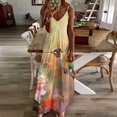 thumbnail image 3 of Flower Hummingbird Design Sleeveless Dress Woman Fashion Long Dresses Women's Summer Suit Dress 2025, 3 of 7