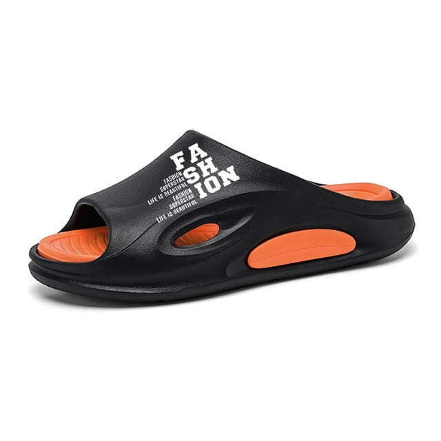Men's Beach Slippers with Soft Low Arch Support Comfortable Thick Sole Anti Slip Easy To Clean