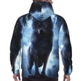 thumbnail image 7 of Naloa Night Scene of Wolves Men's Casual Hooded Collar Drawstring Hoodies Pullover Sweatshirts Casual Long Sleeve Shirts-4X-Large, 7 of 7