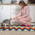 thumbnail image 3 of Orange Geometric Pattern Kitchen Rugs Sets Of 2,Anti Fatigue Kitchen Mat Rugs Non Slip Washable,Decorative Kitchen Floor Mats for Kitchen,Sink,Laundry,17"x30"+17"x47", 3 of 7