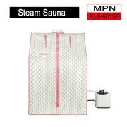 Steam Sauna, Half Body Steam Sauna Tent for Spa Detox at Home PVC Pipe Connector, with FCC Certification, Silver