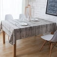 thumbnail image 7 of Retro Wood Grain Square Shape Tablecloth Cotton Linen Fabric Home Dining Room Table Cloth Cover, 7 of 7
