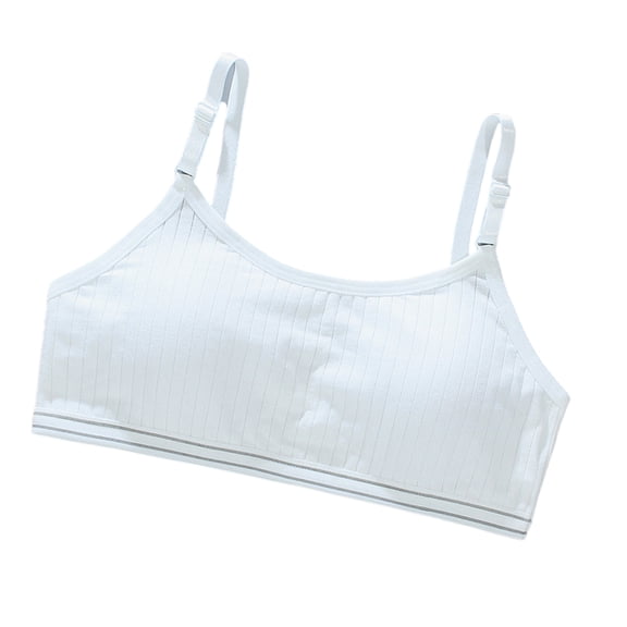 Children's Camisole Bra Vest Soft and Comfortable Stretchy Teens Tube Tops Solid Color First Time Wearer Age 6-12Y