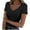 Black, variant on Women Sequins V-Neck Blouse Short Sleeve Casual Loose Party Tunic Top, Black S
