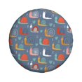 Rv Spare Tire Cover, Cute Snail Doodle Adjustable Camper Spare Tire