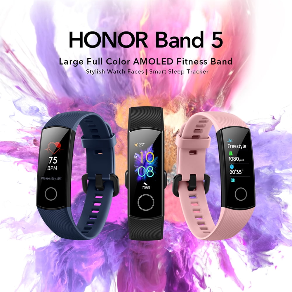 HUAWEI HONOR Band 5 0.95" Large Full Color AMOLED Display ...