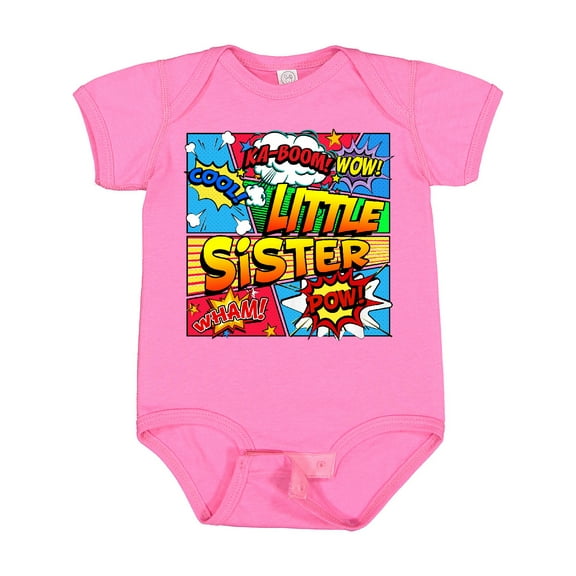 Inktastic Little Sister Comic Book Girls Baby Bodysuit