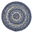 thumbnail image 2 of VHC Brands Great Falls Blue Trivet Hot Pad for Pots Pans, Blue White, Jute Blend, Round Circle, 8 Inches, 2 of 4