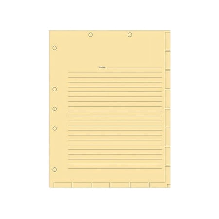 Tabbies 54519 - Medical Chart Index Divider Sheets, 8-1/2 x 11, Manila, 400/Box