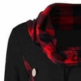 thumbnail image 5 of Winter Fall Dresses for Women Wedding Guest Long Sleeve Fashion Plaid Scarf Collar Buttons Decoration Patchwork Casual Dress, 5 of 5