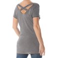 thumbnail image 2 of BAR III Womens Gray Short Sleeve Scoop Neck Top M, 2 of 2