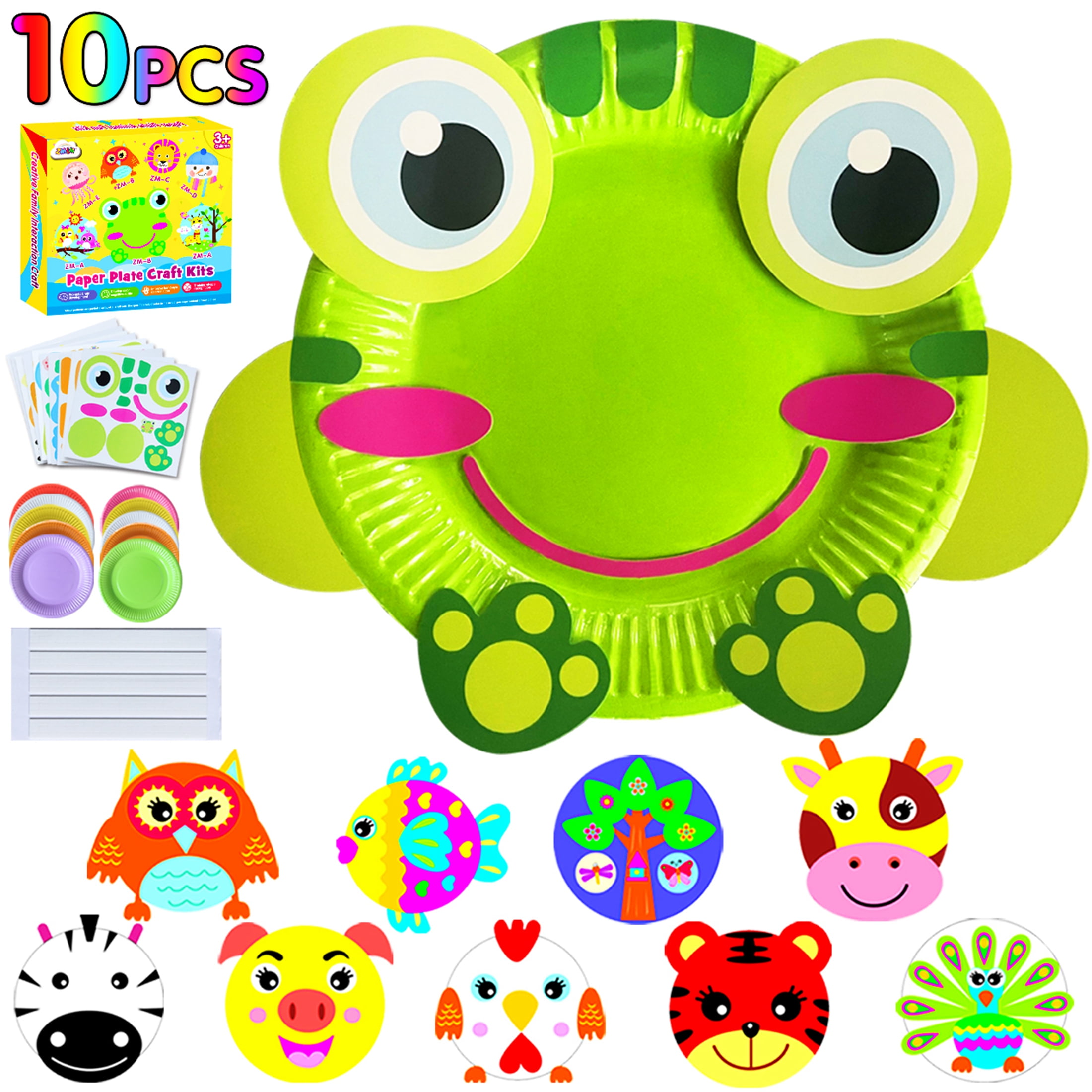 ZMLM Art Crafts Gift for Kids,Paper Plate Art Kit for 312 Year Girls