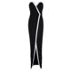 thumbnail image 2 of Vestido de noche sin tirantes con hombros descubiertos y espalda dividida Bodycon Clubwear Summer Beach Party Vestido de noche sin tirantes L Soledad Vestido largo de las mujeres, 2 of 8