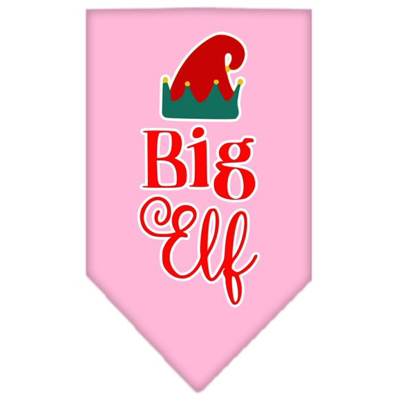 Christmas Pet and Dog Bandana Screen Printed, "Big Elf"
