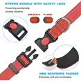 thumbnail image 3 of Conjunto de collar reflectante para perro (rojo, 28*38 cm), relleno de goma suave, transpirable y ajustable, de nailon, adecuado para perros pequeños y medianos, conjunto de collar reflectante ajustab, 3 of 5