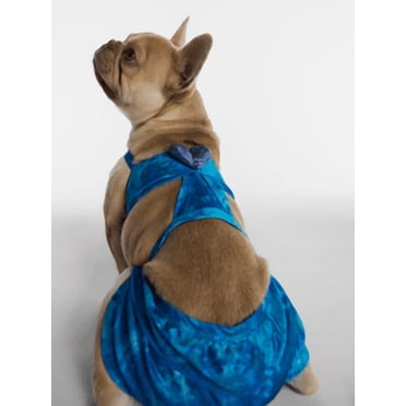 Hot Dog Summer By Megan Thee Stallion Blue Barkini Dog Bikini, Extra Small