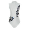 thumbnail image 1 of Choomomo Women One Piece Shiny Rhinestone Athletic Gymnastics Leotards Color Block Figure Ice Skating Costume White L, 1 of 6