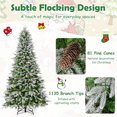 thumbnail image 4 of Costway 7.5 FT Artificial Christmas Tree Hinged Xmas Tree with 1135 Branch Tips 470 Lights, 4 of 10