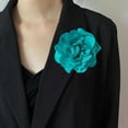 thumbnail image 2 of Dainty Fabric Rose Flower Brooch for Women 110mm Large Camellia Flower Lapel Pin Brooches Classic Dance Banquet Ceremony Accessories for Dress Suit Handmade Elegant Wedding Party Jewelry, 2 of 5