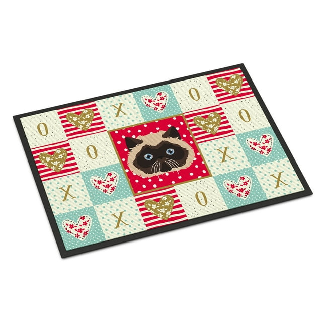 Colorpoint Persian Hymalayan Cat Love Door Mat, Indoor Rug or Outdoor Welcome Ma