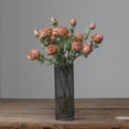 thumbnail image 1 of XmhyTop rosas artificiales de tallo largo, rosas de seda falsas para ramo de boda, centro de mesa, decoración del hogar (naranja y rojo), 1 of 4