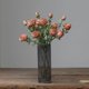 thumbnail image 1 of Nvzi rosas artificiales de tallo largo, rosas de seda falsas para ramo de boda, centro de mesa, decoración del hogar (naranja y rojo), 1 of 4