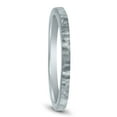thumbnail image 2 of SZUL Women's 4 Sided Thin 1.5MM Hammered Wedding Band in 14K White Gold, 2 of 4