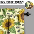 thumbnail image 5 of Kitchen Curtains 36 Inch Short - 3 Panel Set, Boho Sunflower Butterfly Floral Print, Rod Pocket Window Curtain for Rustic Farmhouse, Country Vintage Summer Decor, Easy Wash, 5 of 6