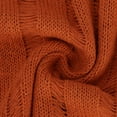 thumbnail image 4 of Lovskoo 2024 Sweaters for Women Winter Trendy Long Sleeve Solid Color V-Neck Sweater Pullover Tops Orange, 4 of 5