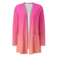 thumbnail image 4 of Hvot&aat Women Lightweight Ombre Cardigans Casual Open Front Long Sleeve Cardigan Coats with Pockets, 4 of 4