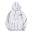 thumbnail image 5 of MHFRRA Sudaderas y Sudaderas para Hombre, Informales, Holgadas, de Manga Larga, con Capucha y Estampado para Uso Diario Blanco, 5 of 5