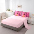 thumbnail image 5 of Castle Fairy Cute Black Girl Twin Bedding 7-Piece,Boba Tea Print Bedding Comforter Set,Pink Yellow,Grey Reversible, 5 of 7