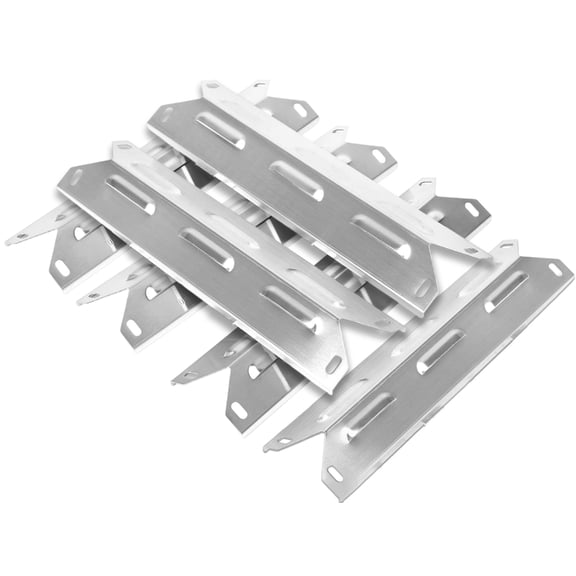 Quickflame (14.9" x 3.8") Set of 6 Replacement Heat Plates for Kenmore, Permasteel, BBQ Pro, Hamilton Beach Gas Grills, Stainless Steel Heat Shields