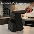 thumbnail image 3 of NULAS Knife Set, 15-Piece Kitchen Knife Set with Block, Self-Sharpening, Dishwasher Safe Knives & Anti-Slip Handles (Black), 3 of 8