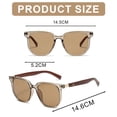 thumbnail image 2 of Gafas de sol redondas de la sombrilla de la moda de la cara del marco de madera retro de la pierna, hechas de madera y PC, 2 of 5
