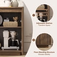 thumbnail image 5 of Aufeile 63" Fluted Sideboard Buffet Cabinet with 2 Adjustable Shelves for Dining Room, Walnut, 5 of 10