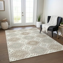 Addison Rugs Chantille Indoor/Outdoor Transitional Formal Ivory Washable Rectangle Rug, 10' x 14'