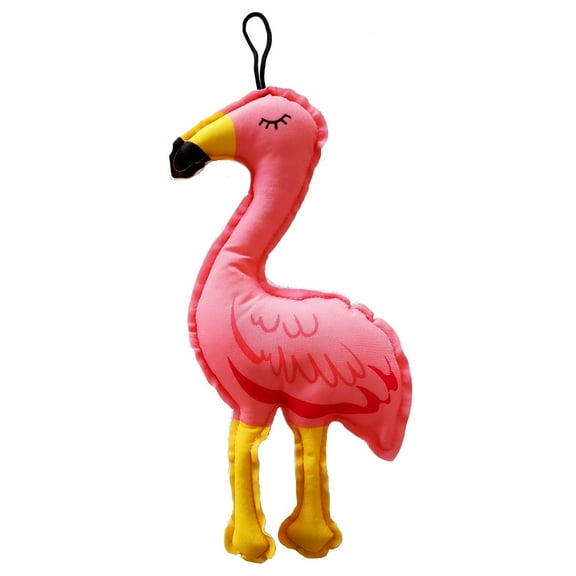 Pink Flamingo Plush Stuffed Dog Squeak Toy Squeaker Pet Puppy New